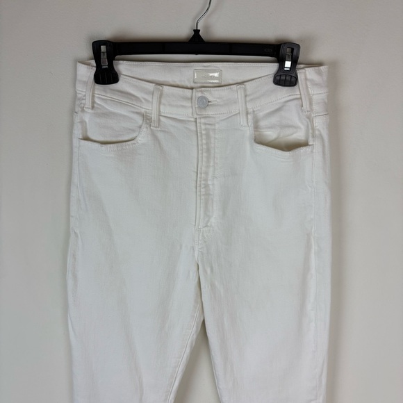 MOTHER The Hustler Ankle Fray Jeans White Size 30 - Picture 3 of 13